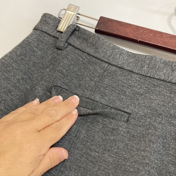 Babaton Dress Pants Womens 8 Gray Trouser Crop Stretch Jersey Straight Leg - Picture 7 of 13